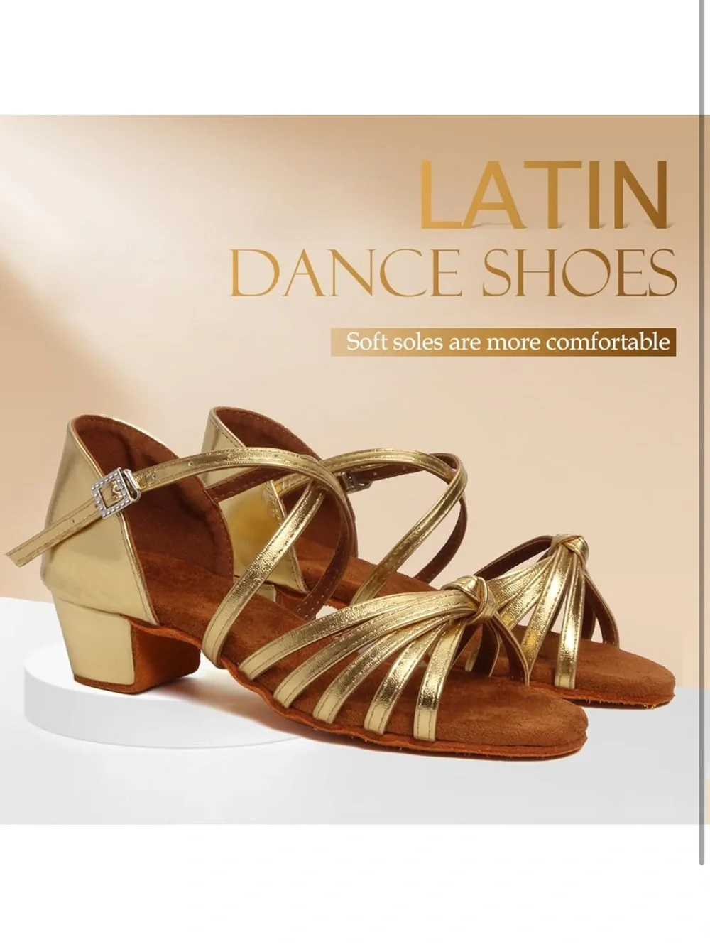 Girls Latin Dance Shoes Satin Suede Sole Ballroom 2 Little kid. 1841-2